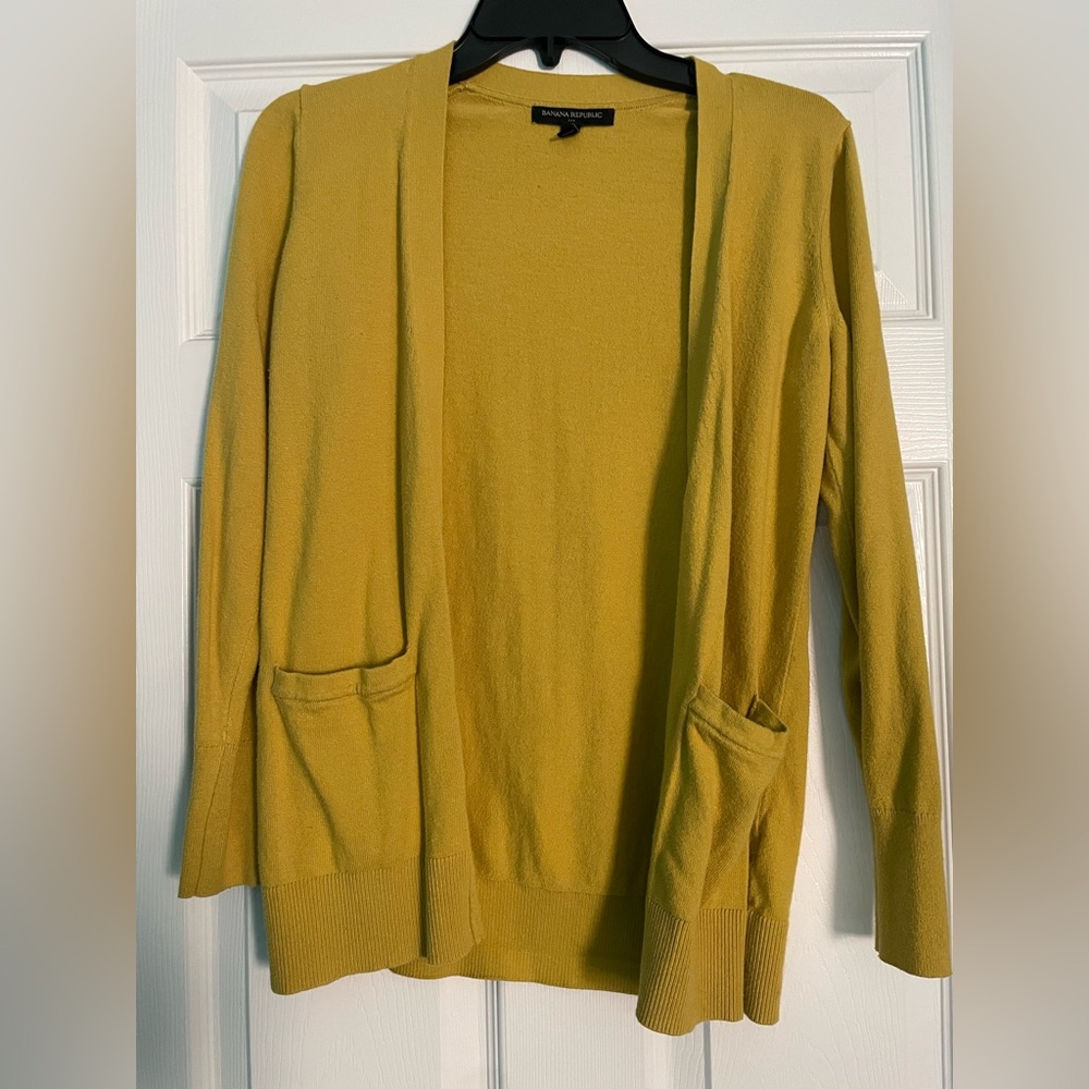Banana Republic Mustard Cardigan